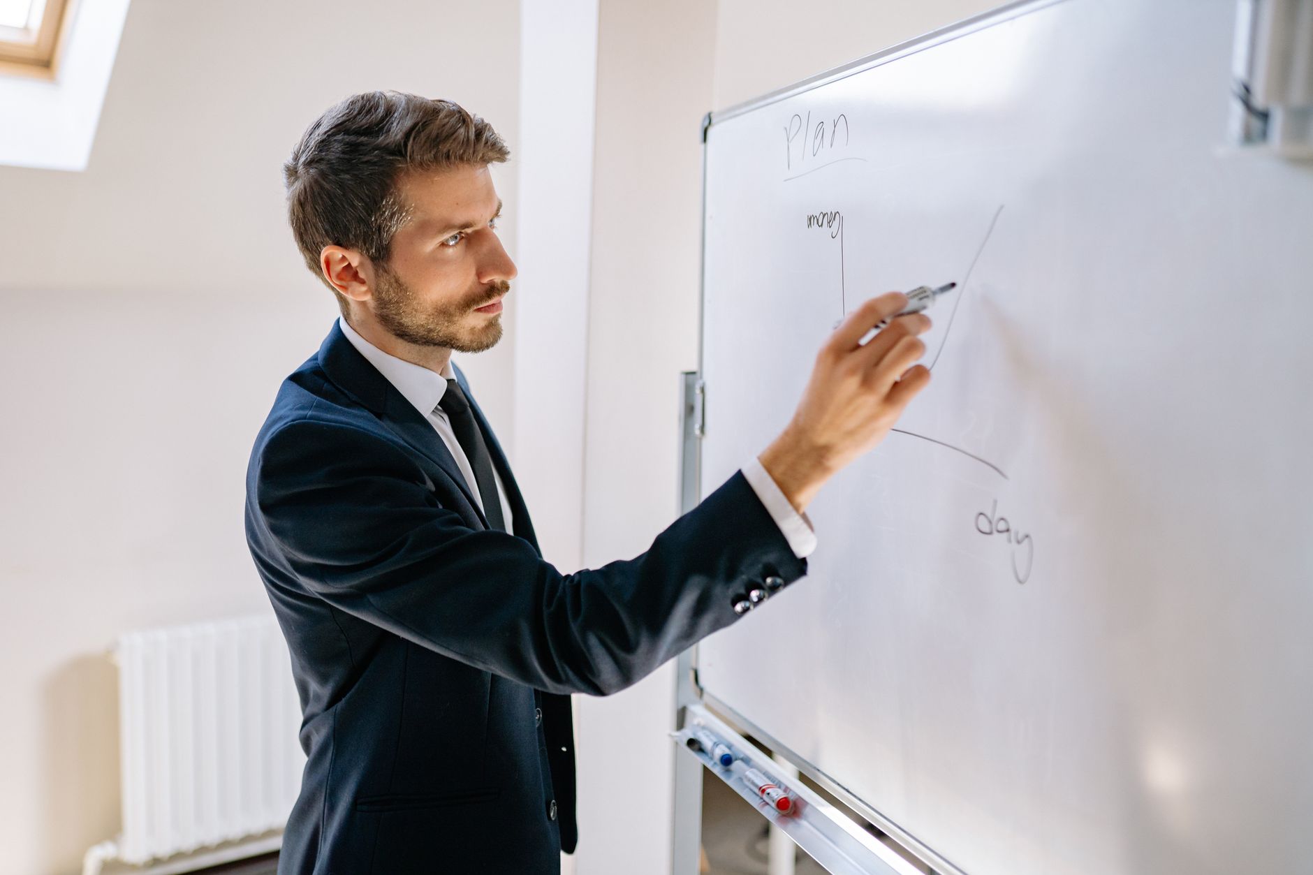 Strategic growth thinking background